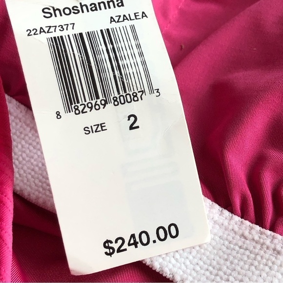 Shoshanna One Piece Halter High Neck Pink Swimsuit Size 2 - Picture 7 of 11